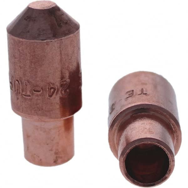 Tuffaloy - Spot Welder Tips For Use With: 4RW Cap Taper Electrode Holder Type: Male Cap E Nose (Truncated) - Eagle Tool & Supply