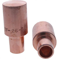 Tuffaloy - Spot Welder Tips For Use With: 6RW Cap Taper Electrode Holder Type: Male Cap F Nose (Radius) - Eagle Tool & Supply