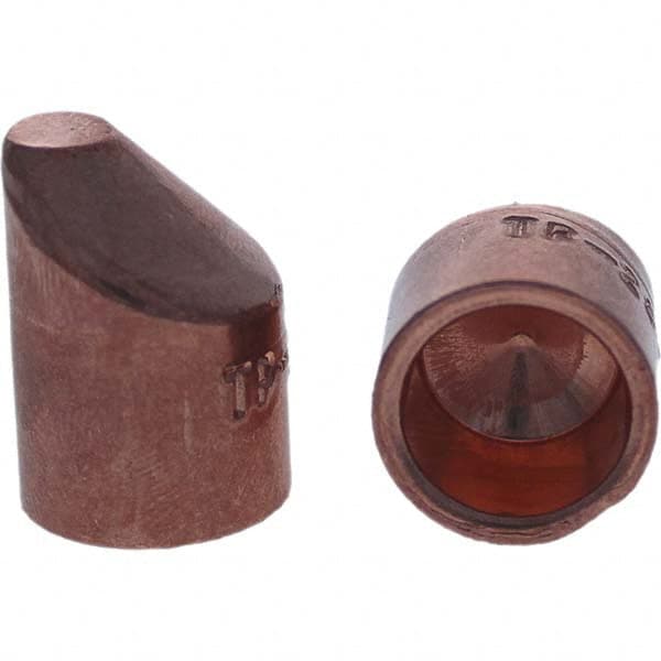 Tuffaloy - Spot Welder Tips For Use With: 5RW Cap Taper Electrode Holder Type: Female Cap D Nose (Offset) - Eagle Tool & Supply