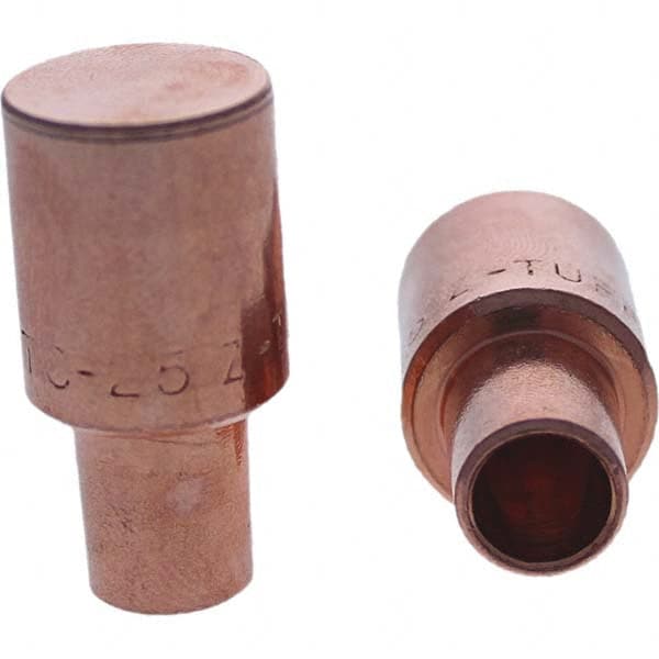 Tuffaloy - Spot Welder Tips For Use With: 5RW Cap Taper Electrode Holder Type: Male Cap C Nose (Flat) - Eagle Tool & Supply