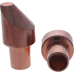 Tuffaloy - Spot Welder Tips For Use With: 5RW Cap Taper Electrode Holder Type: Male Cap D Nose (Offset) - Eagle Tool & Supply