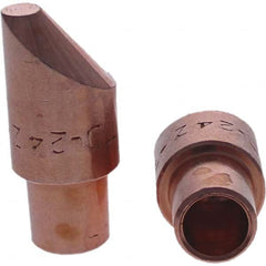 Tuffaloy - Spot Welder Tips For Use With: 4RW Cap Taper Electrode Holder Type: Male Cap D Nose (Offset) - Eagle Tool & Supply