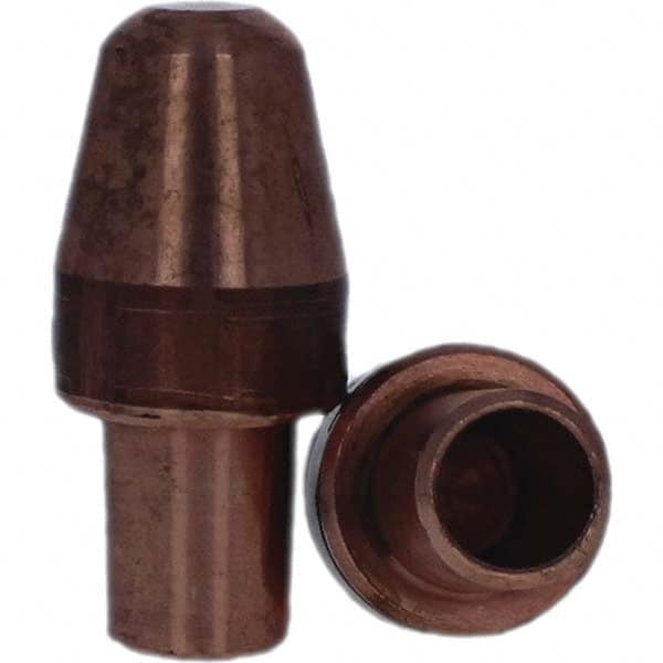 Tuffaloy - Spot Welder Tips For Use With: 6RW Cap Taper Electrode Holder Type: Male Cap A Nose (Pointed) - Eagle Tool & Supply
