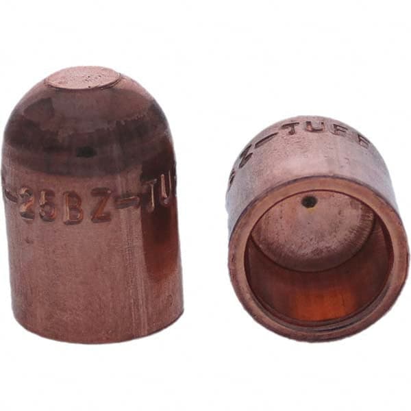 Tuffaloy - Spot Welder Tips For Use With: 5RW Cap Taper Electrode Holder Type: Female Cap B Nose (Dome) - Eagle Tool & Supply