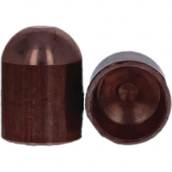 Tuffaloy - Spot Welder Tips For Use With: 6RW Cap Taper Electrode Holder Type: Female Cap B Nose (Dome) - Eagle Tool & Supply