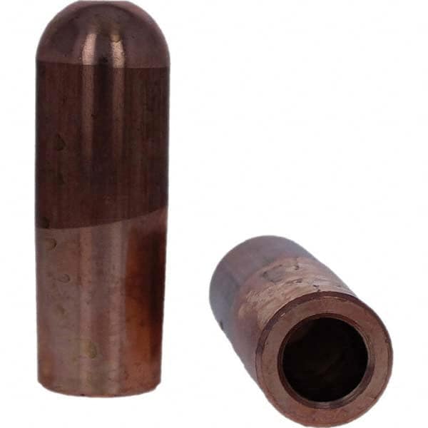Tuffaloy - Spot Welder Tips For Use With: 7RW Electrode Holder Type: Straight Tip B Nose (Dome) - Eagle Tool & Supply