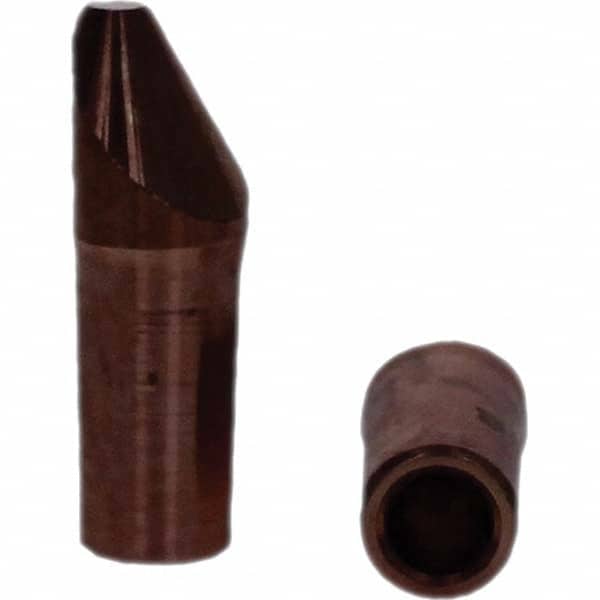 Tuffaloy - Spot Welder Tips For Use With: 4RW Electrode Holder Type: Straight Tip D Nose (Offset) - Eagle Tool & Supply