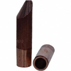 Tuffaloy - Spot Welder Tips For Use With: 7RW Electrode Holder Type: Straight Tip D Nose (Offset) - Eagle Tool & Supply