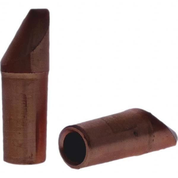 Tuffaloy - Spot Welder Tips For Use With: 4RW Electrode Holder Type: Straight Tip D Nose (Offset) - Eagle Tool & Supply
