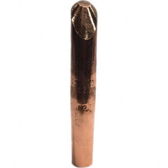 Tuffaloy - Spot Welder Tips For Use With: 4RW Electrode Holder Type: Straight Tip H Nose (Angled Offset) - Eagle Tool & Supply