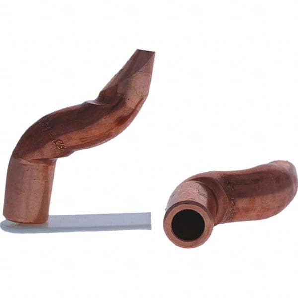 Tuffaloy - Spot Welder Tips For Use With: 5RW Electrode Holder Type: Double Bend Tip D Nose (Offset) - Eagle Tool & Supply