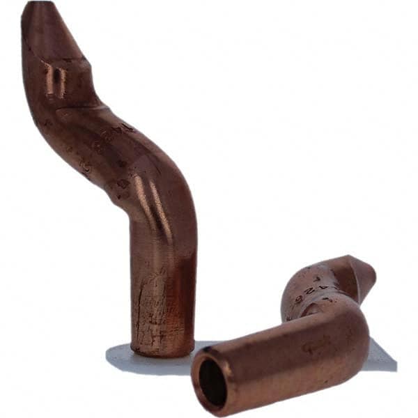 Tuffaloy - Spot Welder Tips For Use With: 4RW Electrode Holder Type: Double Bend Tip D Nose (Offset) - Eagle Tool & Supply