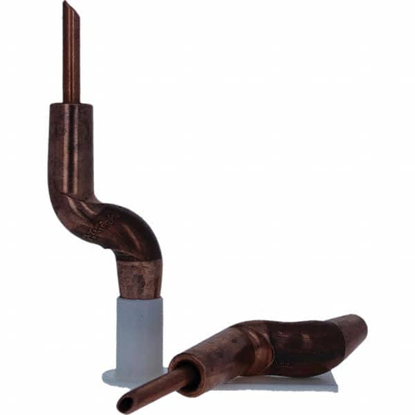 Tuffaloy - Spot Welder Tips For Use With: 4RW Electrode Holder Type: Double Bend Tip A Nose (Pointed) - Eagle Tool & Supply