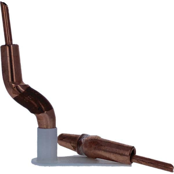 Tuffaloy - Spot Welder Tips For Use With: 4RW Electrode Holder Type: Double Bend Tip A Nose (Pointed) - Eagle Tool & Supply
