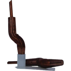 Tuffaloy - Spot Welder Tips For Use With: 4RW Electrode Holder Type: Double Bend Tip A Nose (Pointed) - Eagle Tool & Supply