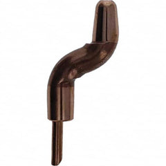 Tuffaloy - Spot Welder Tips For Use With: 5RW Electrode Holder Type: Double Bend Tip A Nose (Pointed) - Eagle Tool & Supply