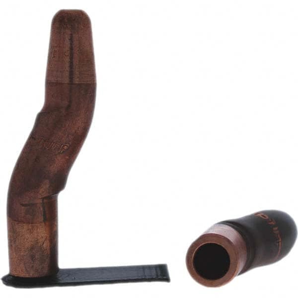 Tuffaloy - Spot Welder Tips For Use With: 5RW Electrode Holder Type: Double Bend Tip A Nose (Pointed) - Eagle Tool & Supply