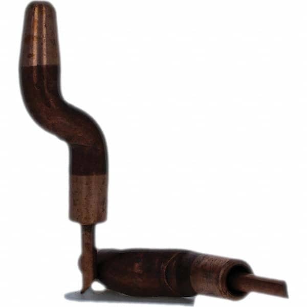 Tuffaloy - Spot Welder Tips For Use With: 5RW Electrode Holder Type: Double Bend Tip A Nose (Pointed) - Eagle Tool & Supply