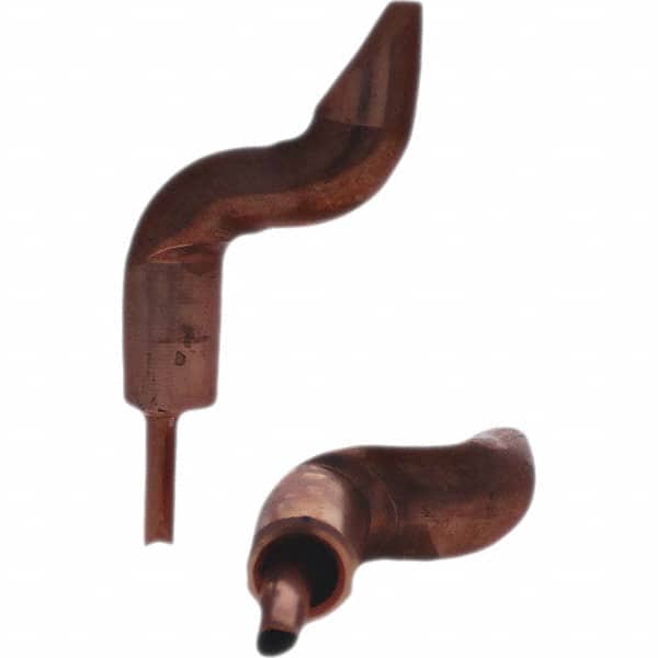 Tuffaloy - Spot Welder Tips For Use With: 4RW Electrode Holder Type: Double Bend Tip D Nose (Offset) - Eagle Tool & Supply