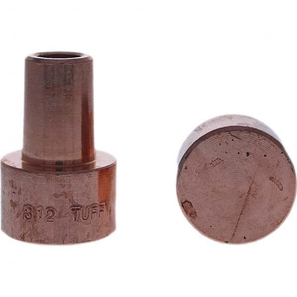 Tuffaloy - Spot Welder Tips For Use With: 5RW Electrode Holder Type: Backup Electrode Round Face - Eagle Tool & Supply