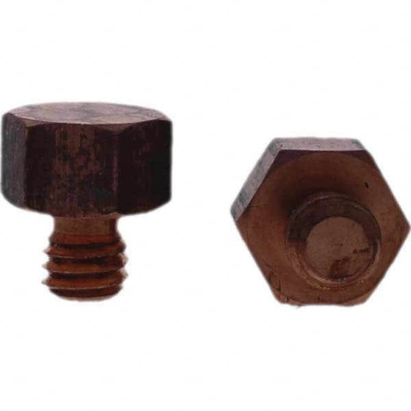 Tuffaloy - Spot Welder Tips For Use With: 3/8-16 Threaded Electrode Holder Type: Threaded Tip C Nose (Flat) - Eagle Tool & Supply