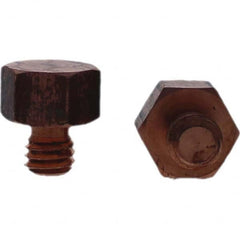 Tuffaloy - Spot Welder Tips For Use With: 3/8-16 Threaded Electrode Holder Type: Threaded Tip C Nose (Flat) - Eagle Tool & Supply