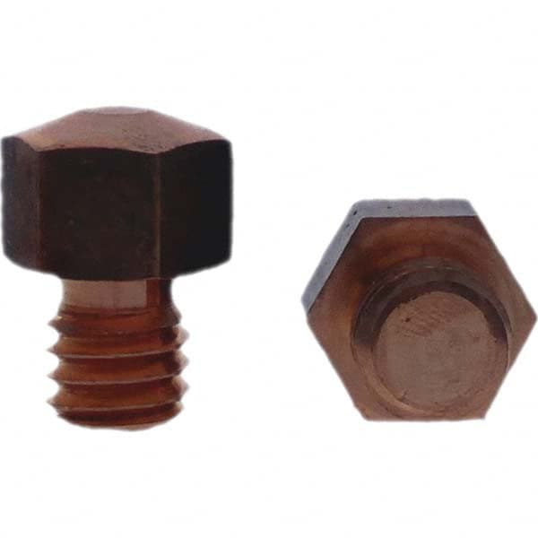 Tuffaloy - Spot Welder Tips For Use With: 3/8-16 Threaded Electrode Holder Type: Threaded Tip E Nose (Truncated) - Eagle Tool & Supply