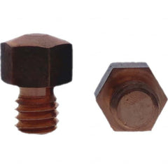 Tuffaloy - Spot Welder Tips For Use With: 3/8-16 Threaded Electrode Holder Type: Threaded Tip E Nose (Truncated) - Eagle Tool & Supply