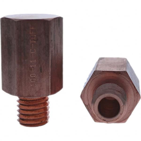 Tuffaloy - Spot Welder Tips For Use With: 3/4-10 Threaded Electrode Holder Type: Threaded Tip C Nose (Flat) - Eagle Tool & Supply