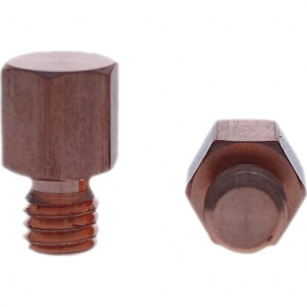 Tuffaloy - Spot Welder Tips For Use With: 3/8-16 Threaded Electrode Holder Type: Threaded Tip C Nose (Flat) - Eagle Tool & Supply