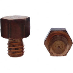 Tuffaloy - Spot Welder Tips For Use With: 3/8-16 Threaded Electrode Holder Type: Threaded Tip C Nose (Flat) - Eagle Tool & Supply