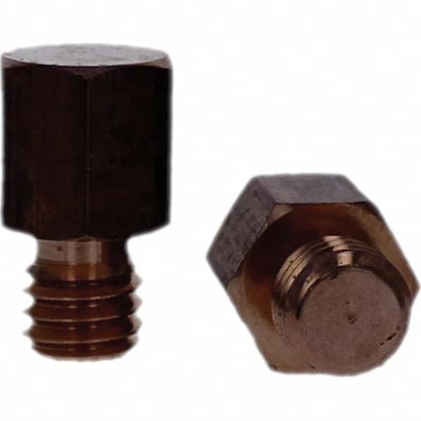 Tuffaloy - Spot Welder Tips For Use With: 3/8-16 Threaded Electrode Holder Type: Threaded Tip C Nose (Flat) - Eagle Tool & Supply