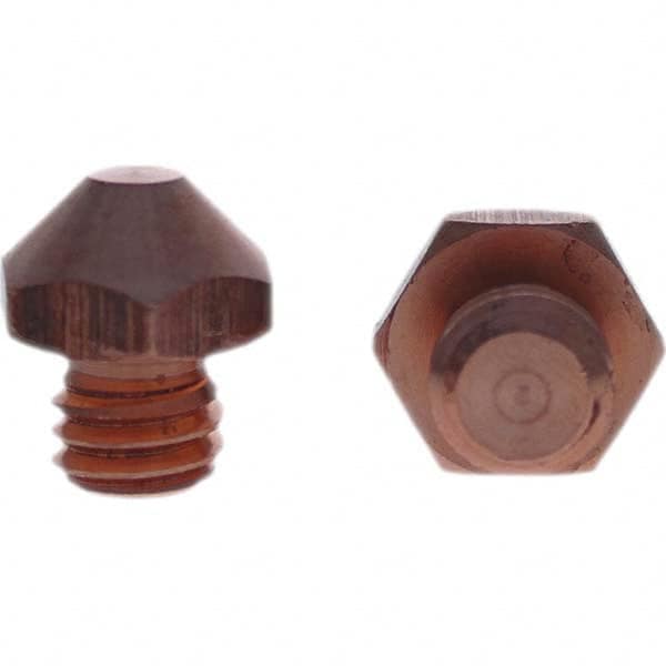 Tuffaloy - Spot Welder Tips For Use With: 7/16-14 Threaded Electrode Holder Type: Threaded Tip E Nose (Truncated) - Eagle Tool & Supply