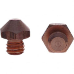 Tuffaloy - Spot Welder Tips For Use With: 7/16-14 Threaded Electrode Holder Type: Threaded Tip E Nose (Truncated) - Eagle Tool & Supply