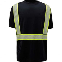 GSS Safety - Size 4XL Black & Silver High Visibility Short Sleeve T-Shirt - Eagle Tool & Supply