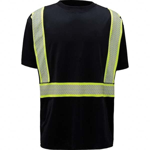 GSS Safety - Size 3XL Black & Silver High Visibility Short Sleeve T-Shirt - Eagle Tool & Supply