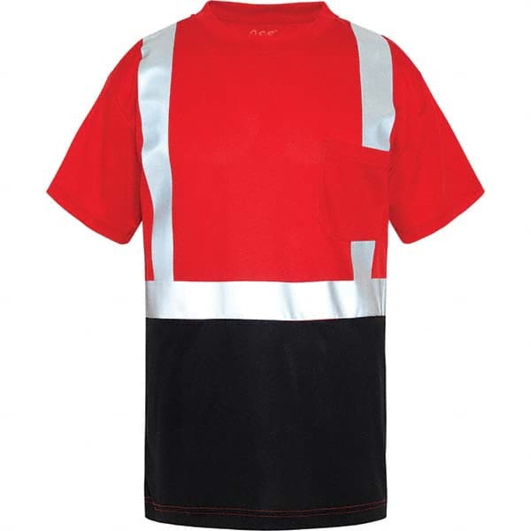 GSS Safety - Size L Red, Black & Silver High Visibility Short Sleeve T-Shirt - Eagle Tool & Supply