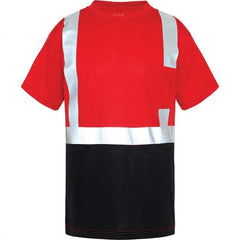 GSS Safety - Size 4XL Red, Black & Silver High Visibility Short Sleeve T-Shirt - Eagle Tool & Supply