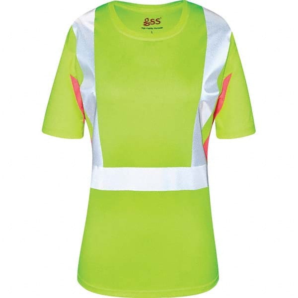 GSS Safety - Size S Lime, Pink & Silver High Visibility Short Sleeve T-Shirt - Eagle Tool & Supply