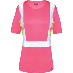 GSS Safety - Size 2XL Pink, Lime & Silver High Visibility Short Sleeve T-Shirt - Eagle Tool & Supply