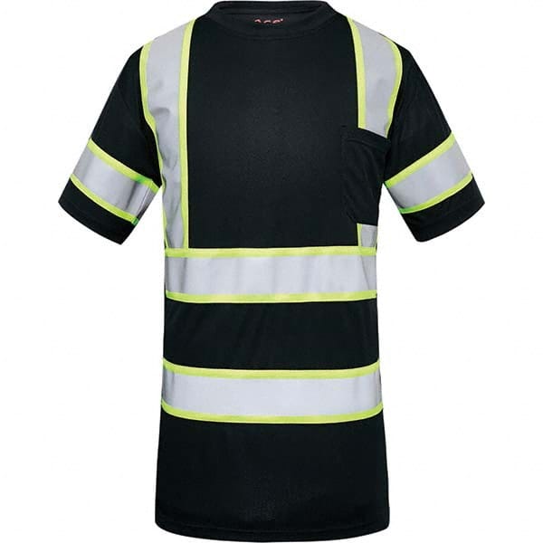 GSS Safety - Size 2XL Black & Silver High Visibility Short Sleeve T-Shirt - Eagle Tool & Supply
