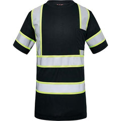 GSS Safety - Size 2XL Black & Silver High Visibility Short Sleeve T-Shirt - Eagle Tool & Supply
