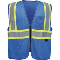 GSS Safety - Size L/XL Blue Mesh General Purpose High Visibility Vest - Eagle Tool & Supply