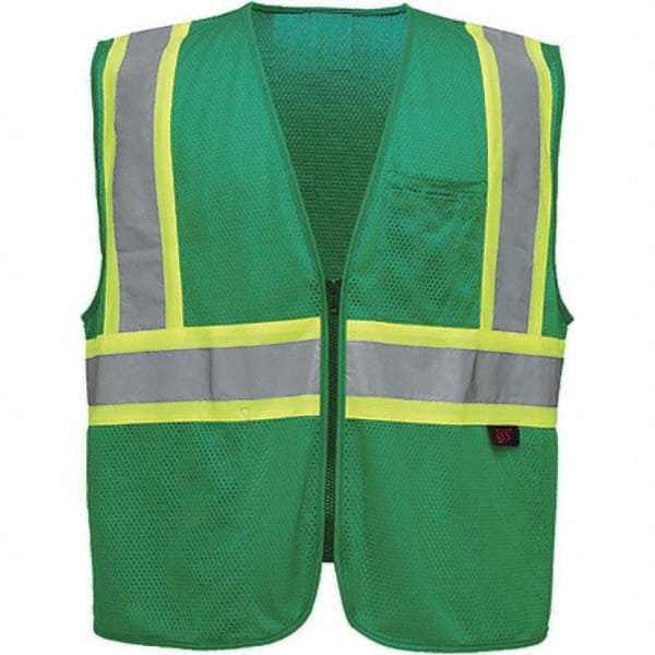 GSS Safety - Size S/M Green Mesh General Purpose High Visibility Vest - Eagle Tool & Supply