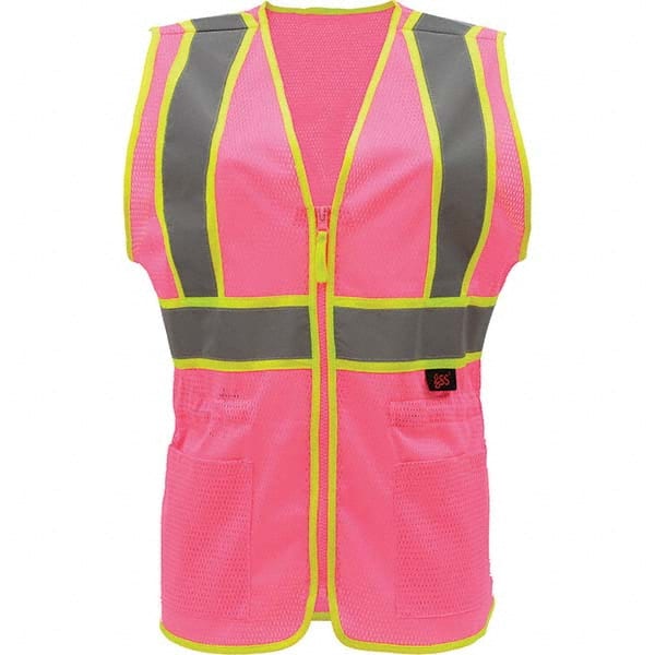 GSS Safety - Size L/XL Pink Mesh General Purpose High Visibility Vest - Eagle Tool & Supply