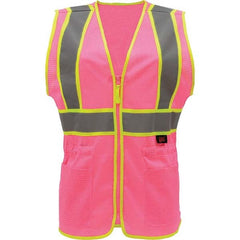GSS Safety - Size L/XL Pink Mesh General Purpose High Visibility Vest - Eagle Tool & Supply