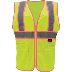 GSS Safety - Size 4X/5X L Lime Mesh General Purpose High Visibility Vest - Eagle Tool & Supply