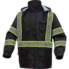 GSS Safety - Size 2X/3XL Black Waterproof Rain Jacket - Eagle Tool & Supply