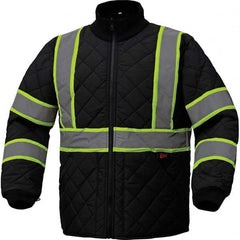 GSS Safety - Size XL Black Waterproof & Wind Resistant Jacket - Eagle Tool & Supply