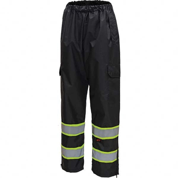 GSS Safety - Size 2X/3XL Black Waterproof Rain Pants - Eagle Tool & Supply
